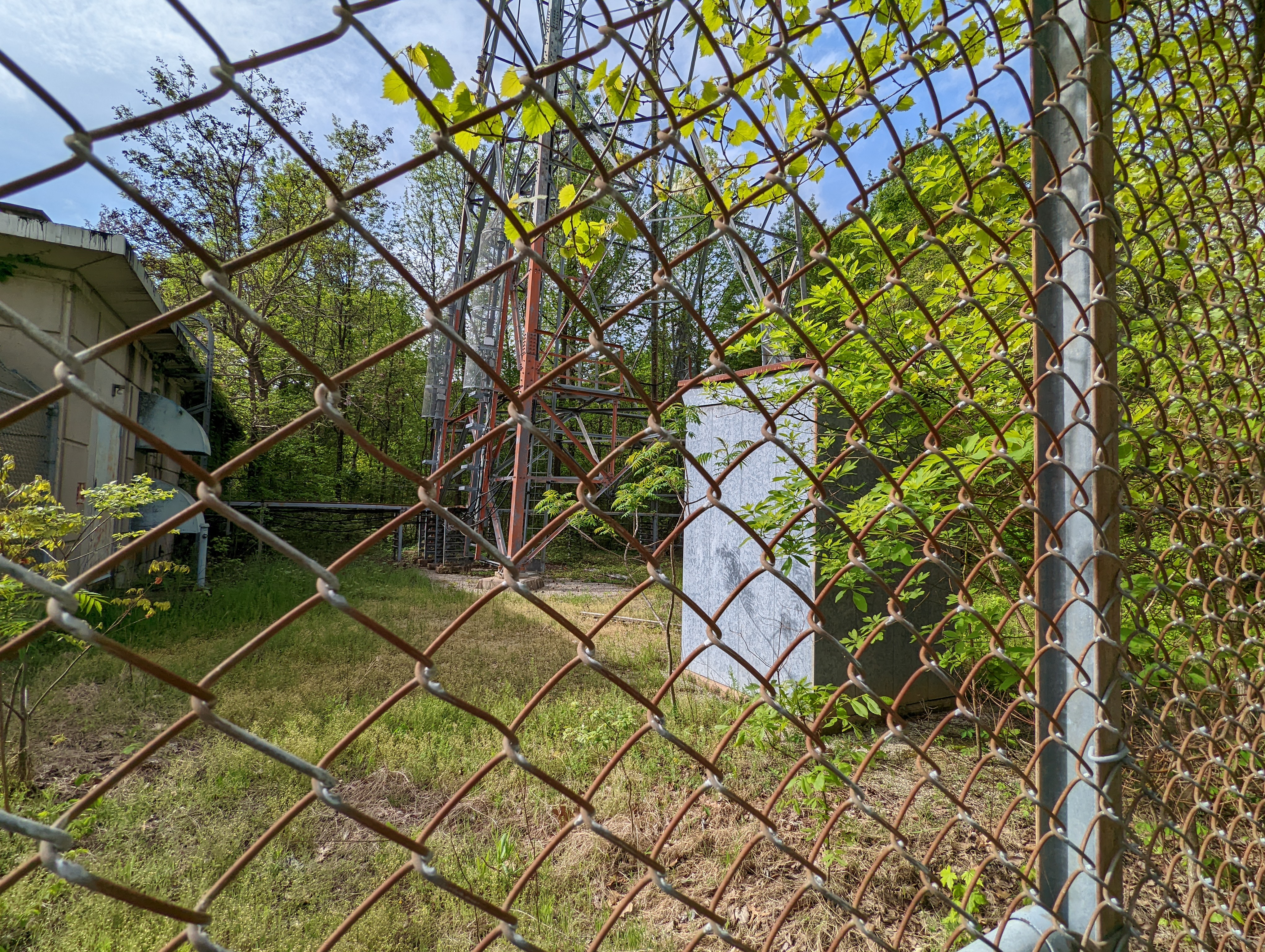 An outbuilding at a tower site