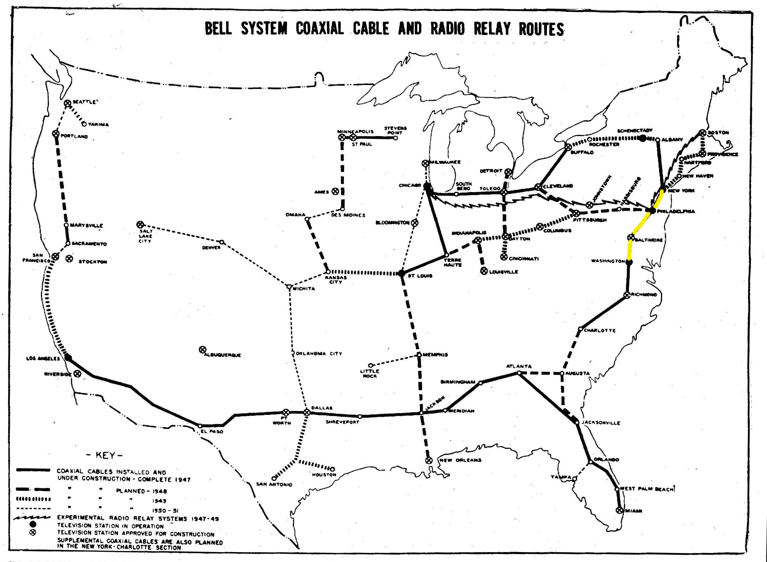 Another view of the AT&T Long Lines Network